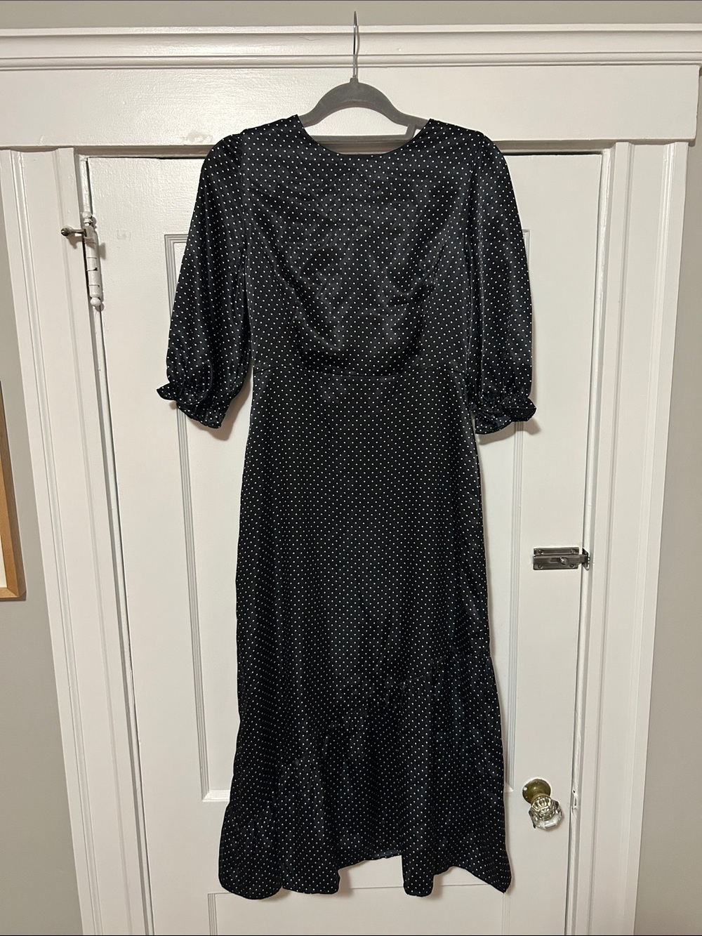 Park & Fifth Black Dress with White Polka Dots